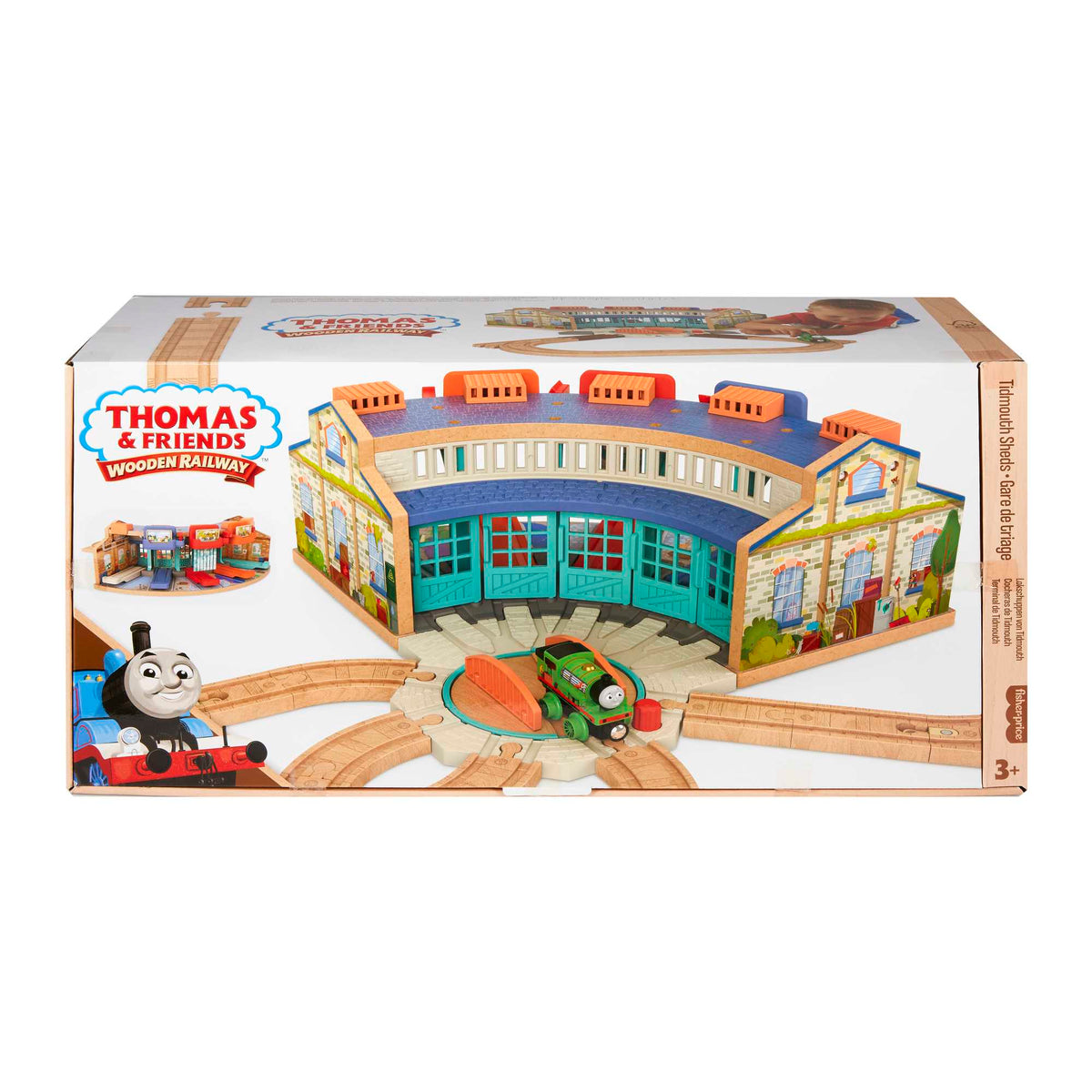 Fisher-Price Thomas & Friends Wooden Railway Tidmouth Sheds Starter Train Set