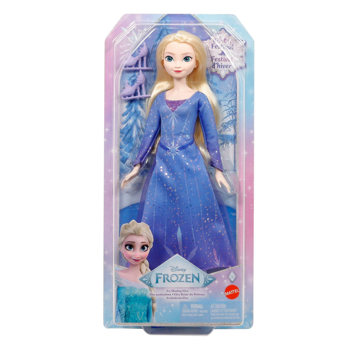 Disney Frozen Ice-Skating Elsa Fashion Doll With Skates & Shoes inspired By Frozen: Winter Festival