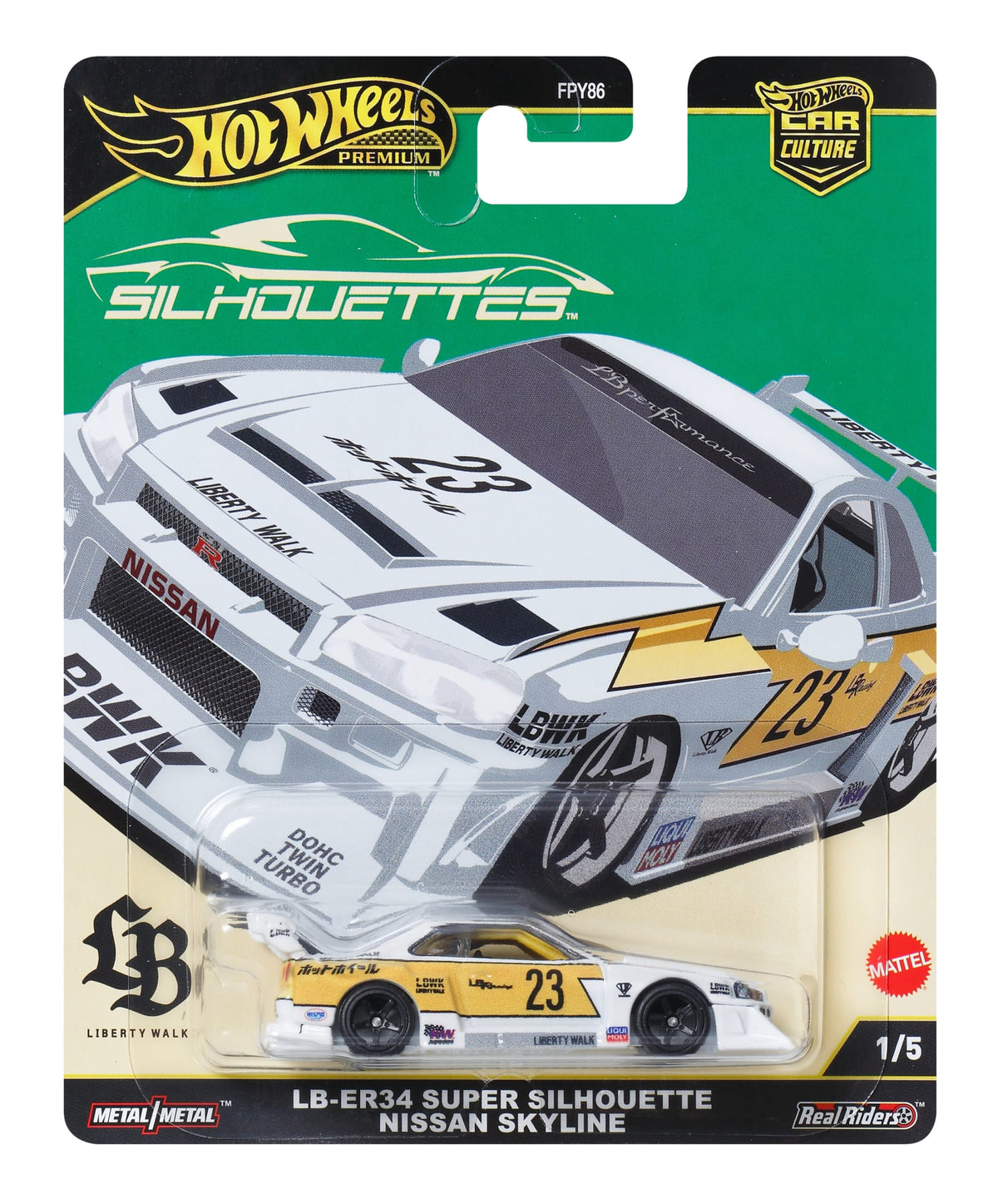 Hot Wheels Collector Vehículo de Colección Auto LB-ER34 Super Silhouette Nissan Skyline