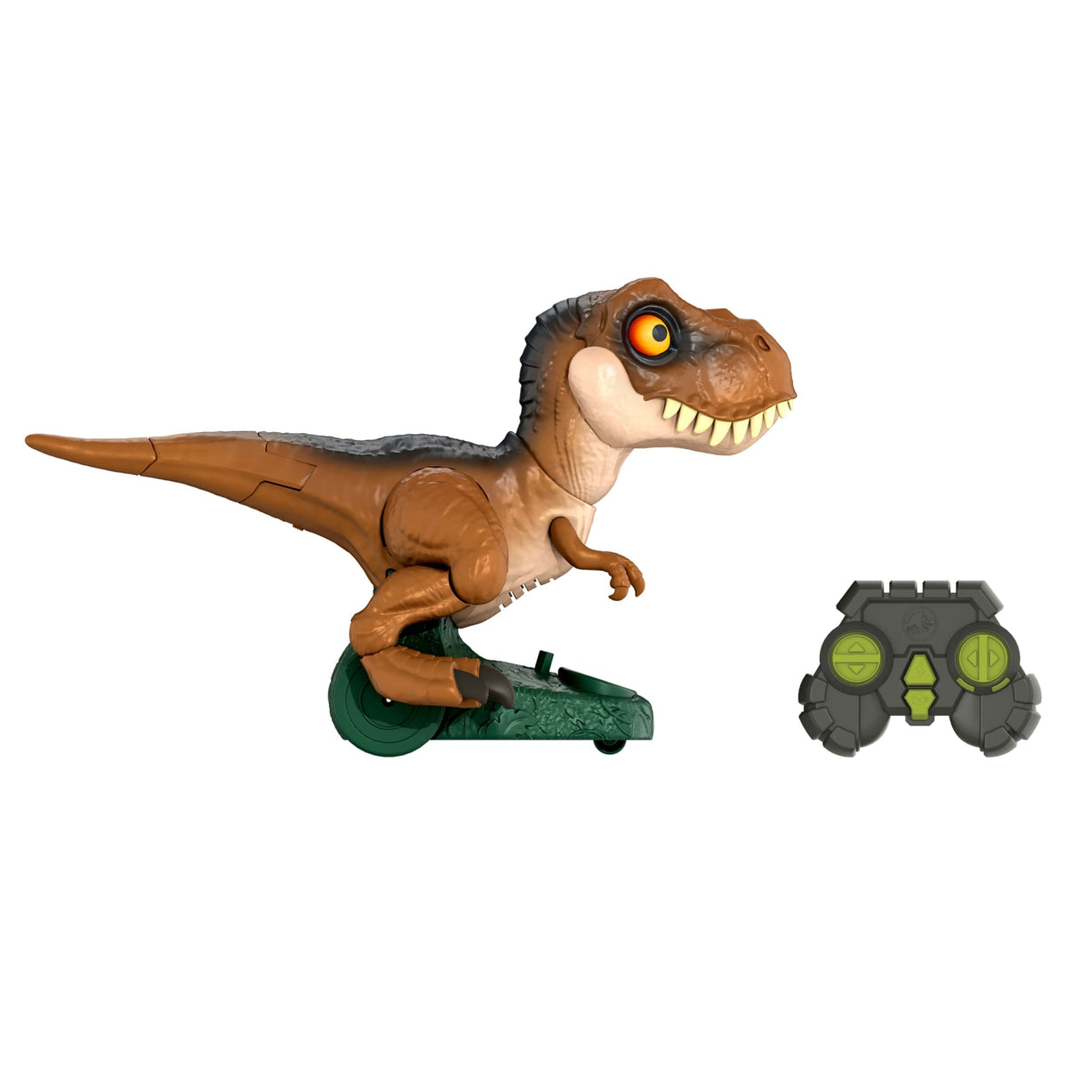 Jurassic World Roarin’ Frenzy T Rex RC Toy, Motorized Remote Control Tyrannosaurus Rex Dinosaur