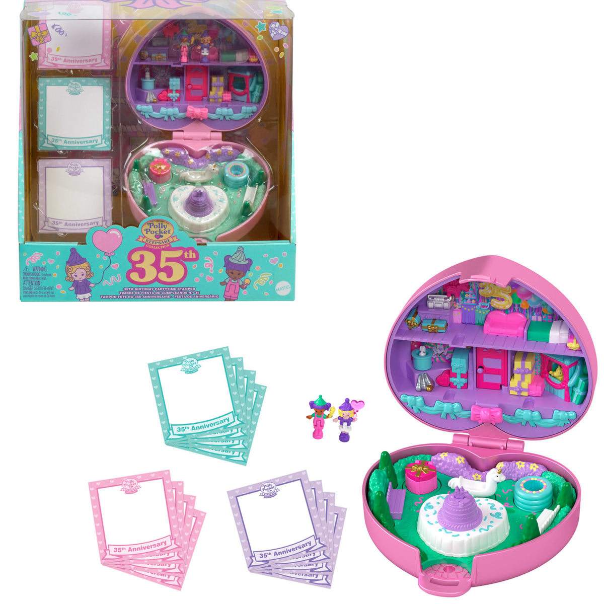 Polly Pocket-Tampon 35Ème Anniversaire-Coffret Collector Avec Poupées