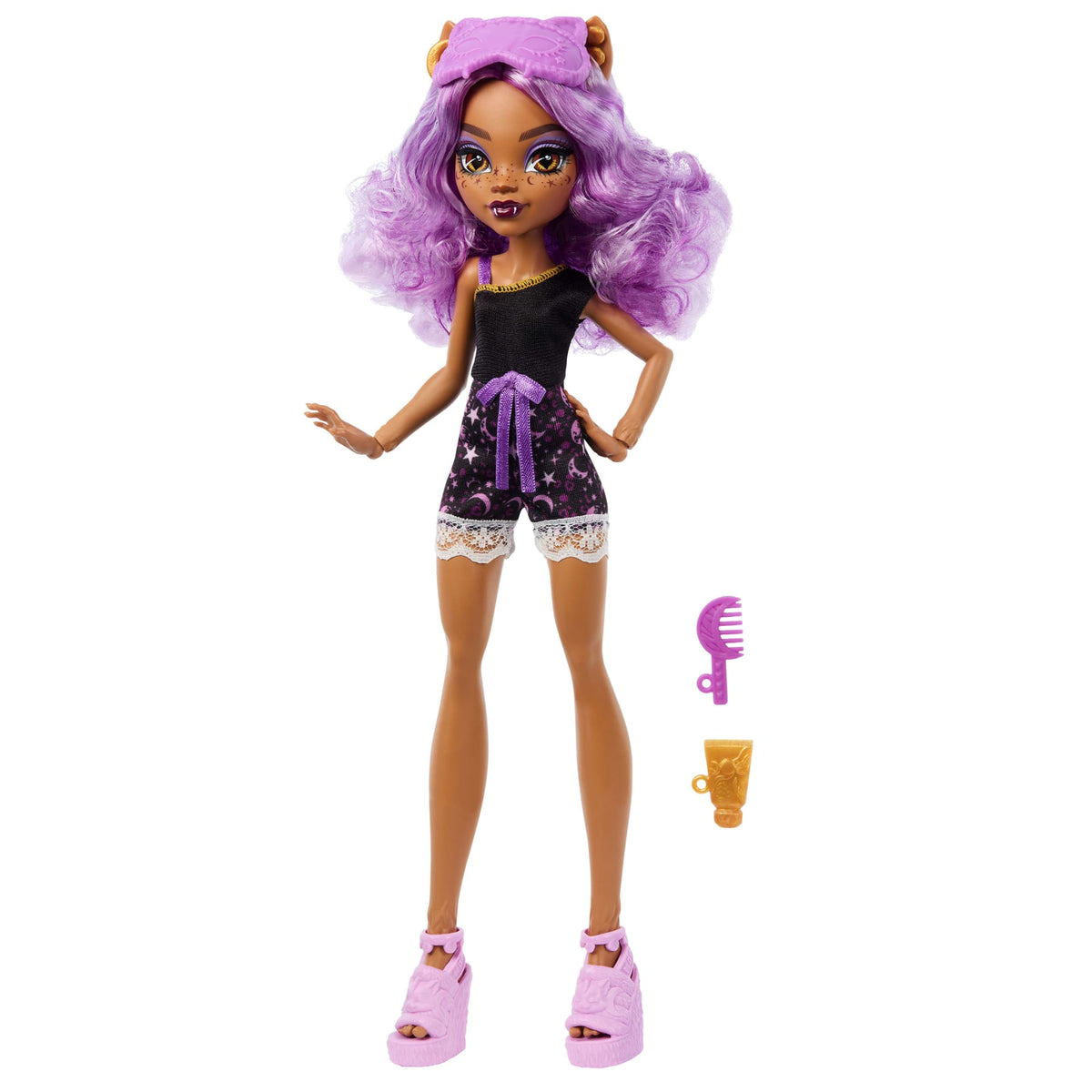 Monster High Muñeca Reveal Pijamas Monstruosas Clawdeen