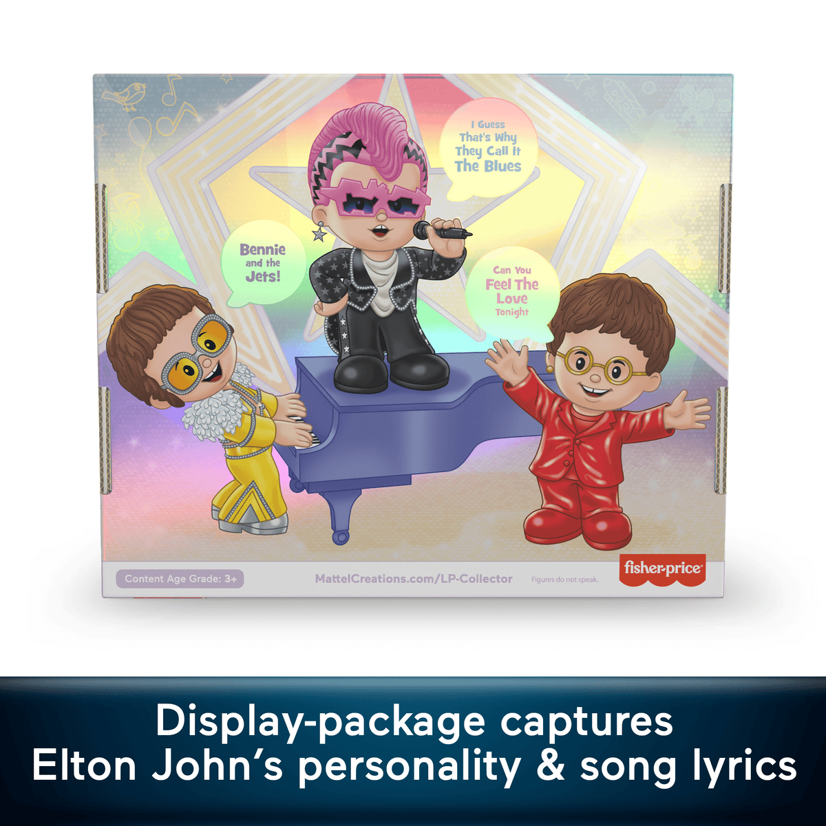 Little People Collector Elton John Special Edition Set For Adults & Fans, 3 Figures