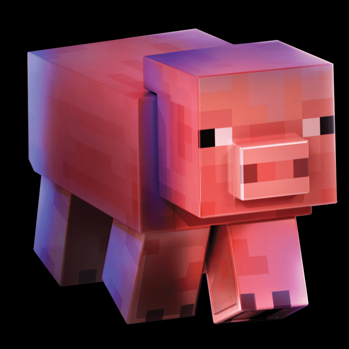 Minecraft-Cochon Diamond Level-Figurine Articulée 14Cm et Accessoires