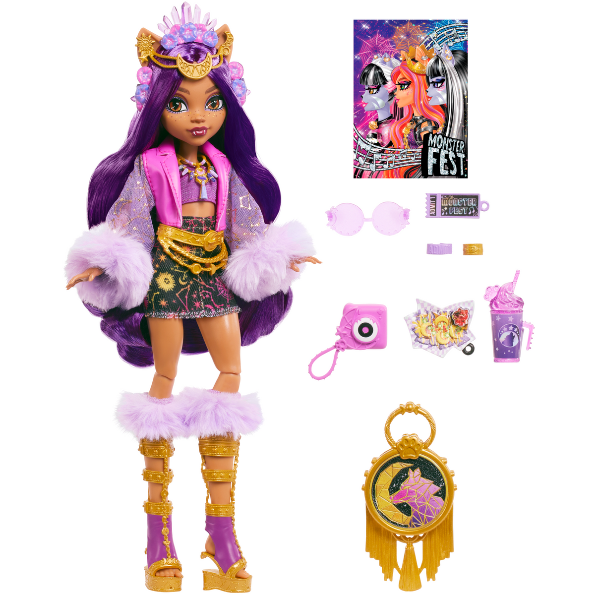 Monster High-Poupée Clawdeen Wolf Avec Tenue Pour Le Monster Fest