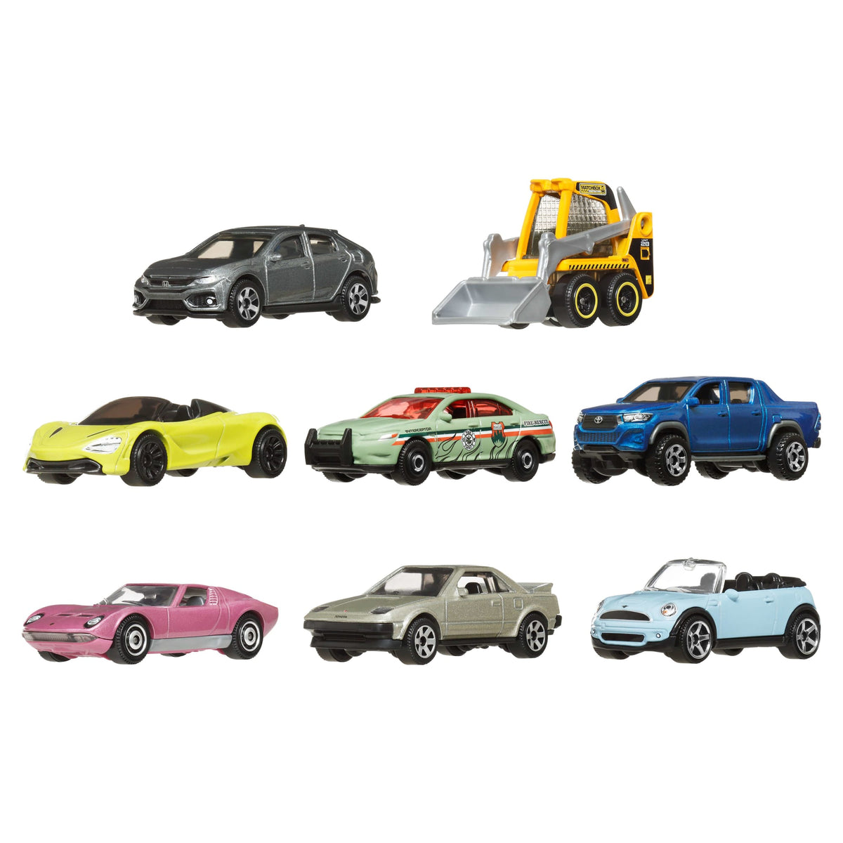 Matchbox Diecast Veículo de Brinquedo Pacote de 8 Carros