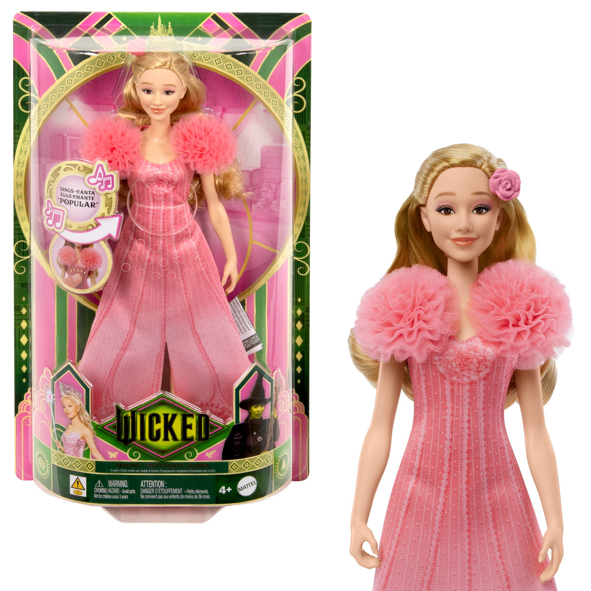 Universal Pictures Wicked Poupée Glinda Chantante Avec Habillages et Accessoires - Bientôt Disponible