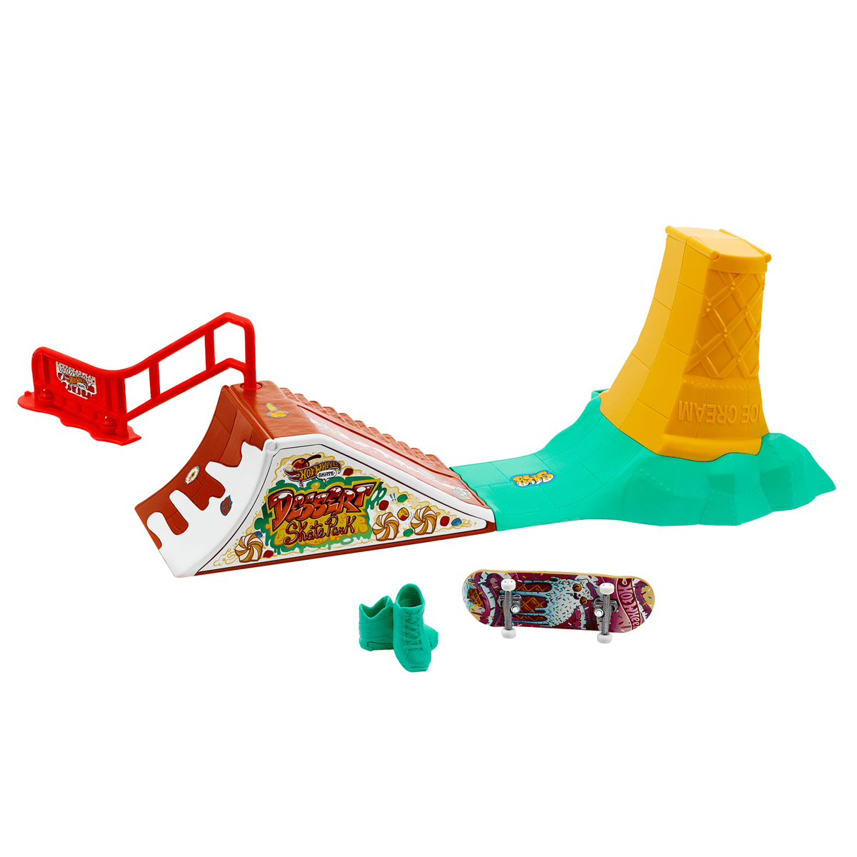 Hot Wheels Skate Planchodrome desserts, Planche Exclusive + Chauss.