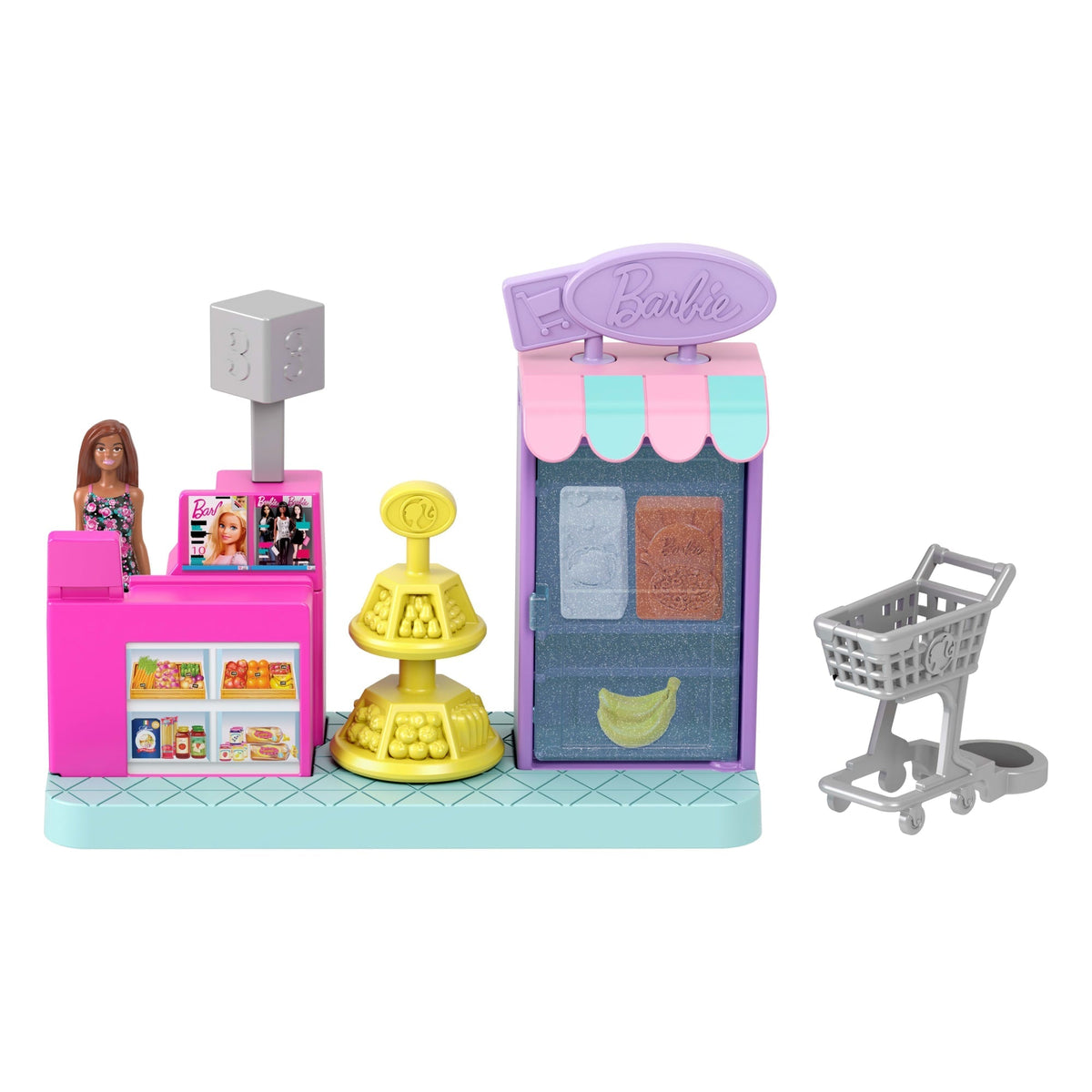 Barbie Mini BarbieLand Conjunto de Brinquedo Supermercado com Mini Boneca