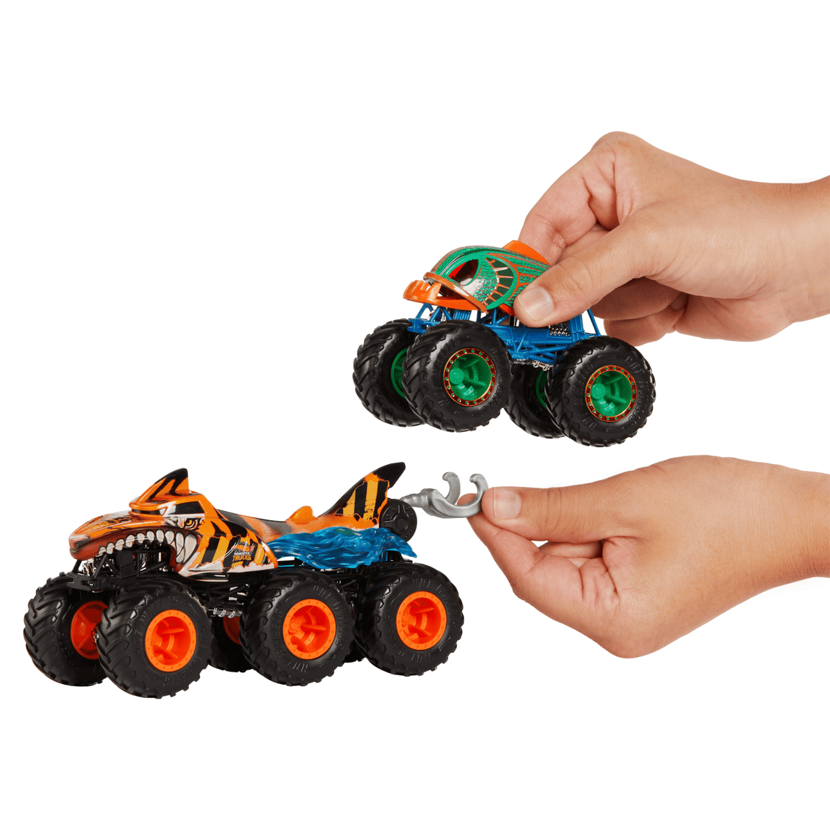 Hot Wheels Monster Trucks Vehículo de Juguete Camiones Remolque Sorpresa Escala 1:64