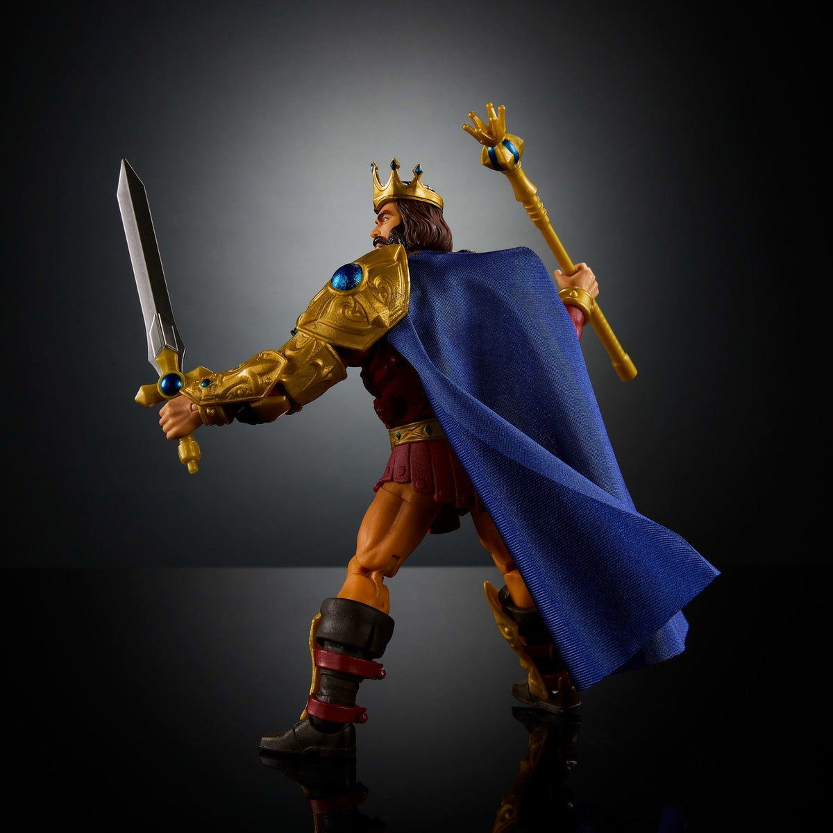 Masters Of The Universe Masterverse New Eternia King Randor MOTU Action Figure Toy, 30 Articulations