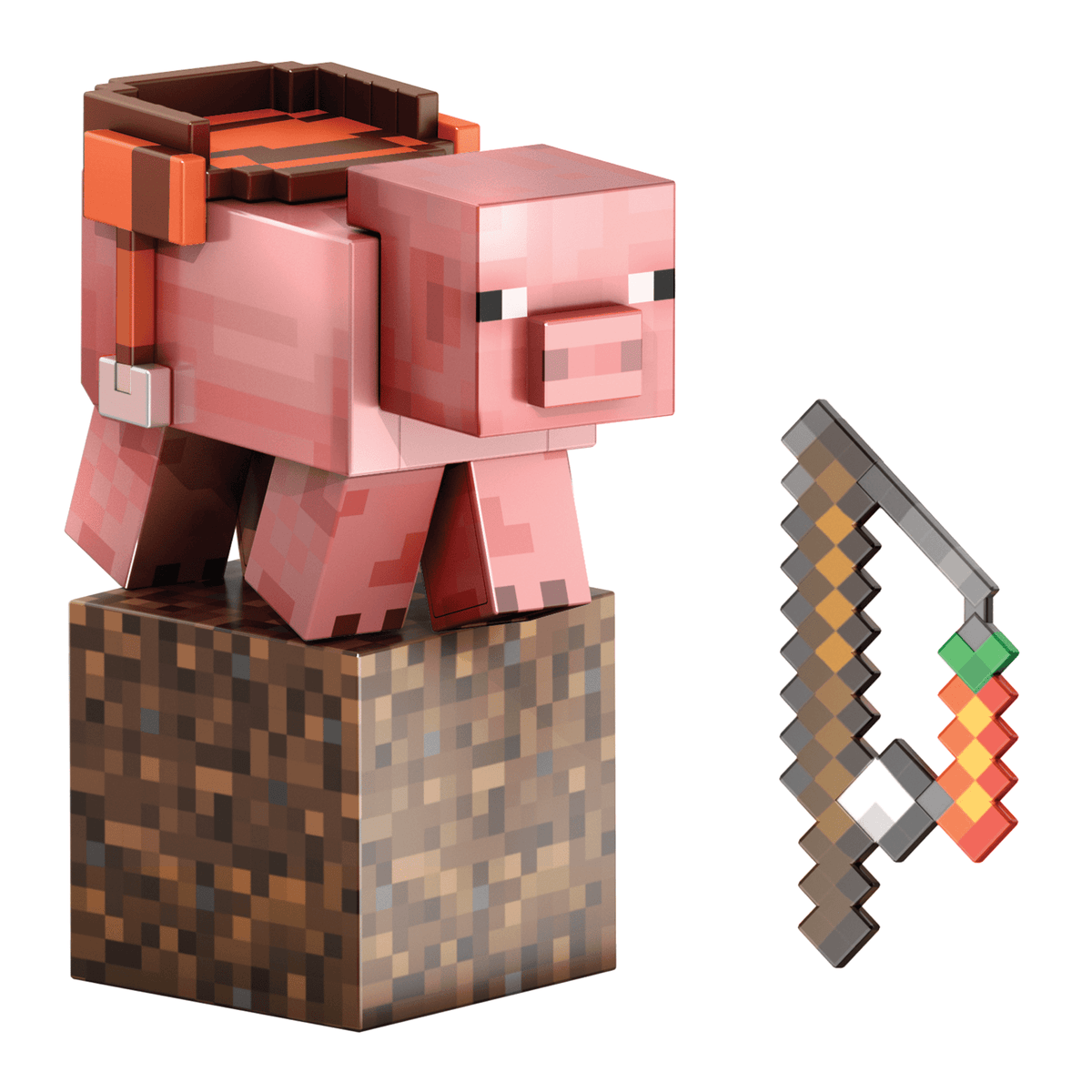 Minecraft-Cochon Diamond Level-Figurine Articulée 14Cm et Accessoires