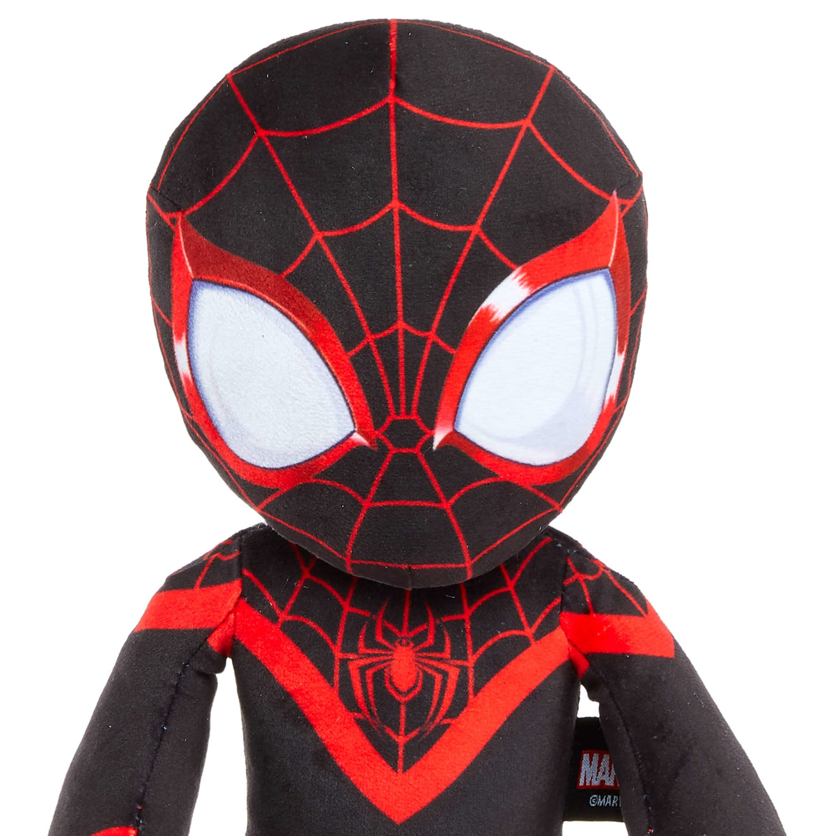 Marvel Plush Talkers Miles Morales Soft Toy, 11.75-Inch Collectible Figure With Sounds & Phrases