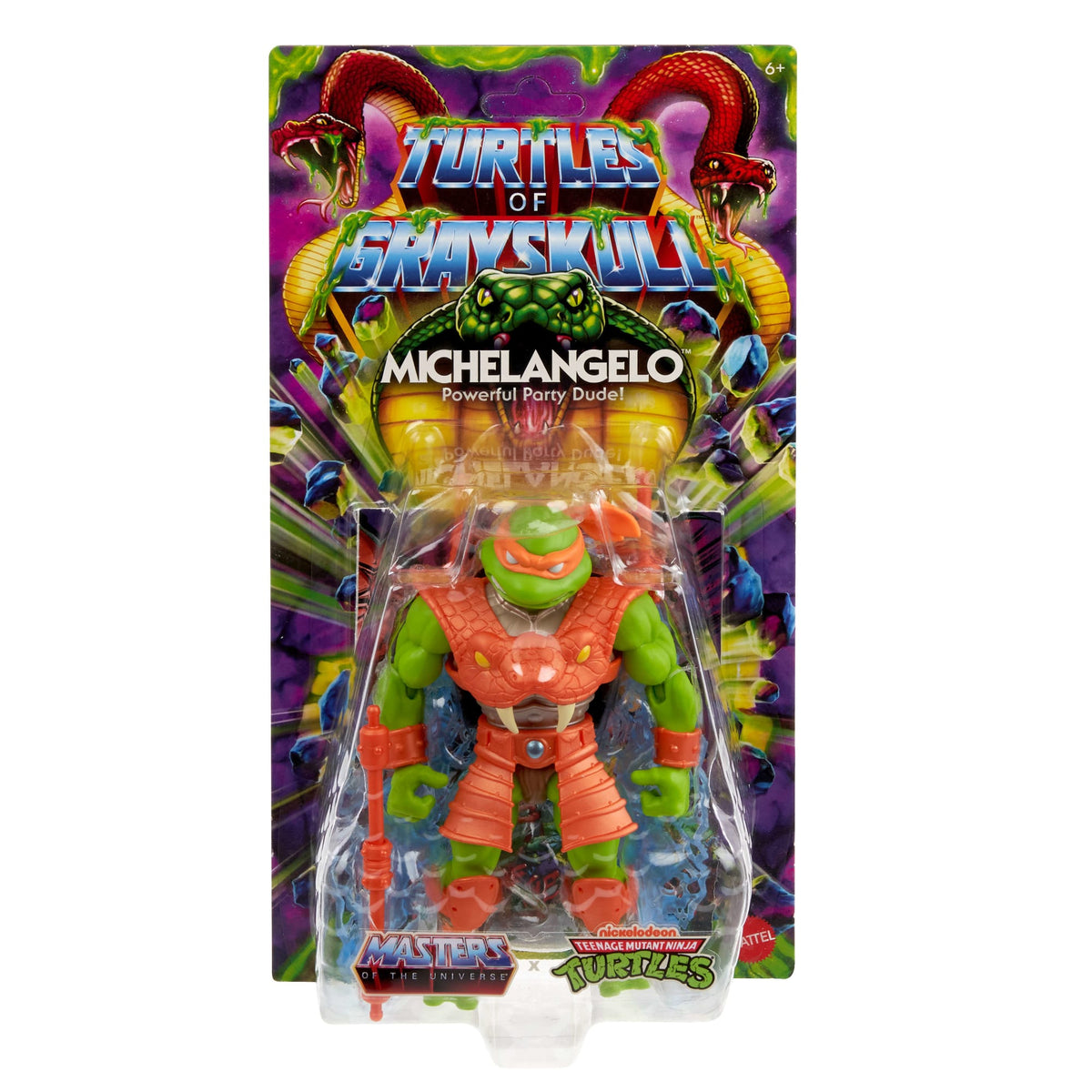 Masters of the Universe Turtles of Grayskull Figura de Acción Michelangelo de 5.5 pulgadas
