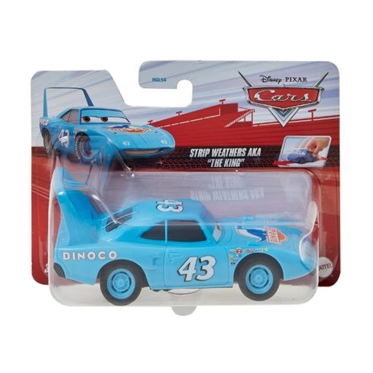 Cars de Disney y Pixar Pullback Vehículo de Juguete Rey