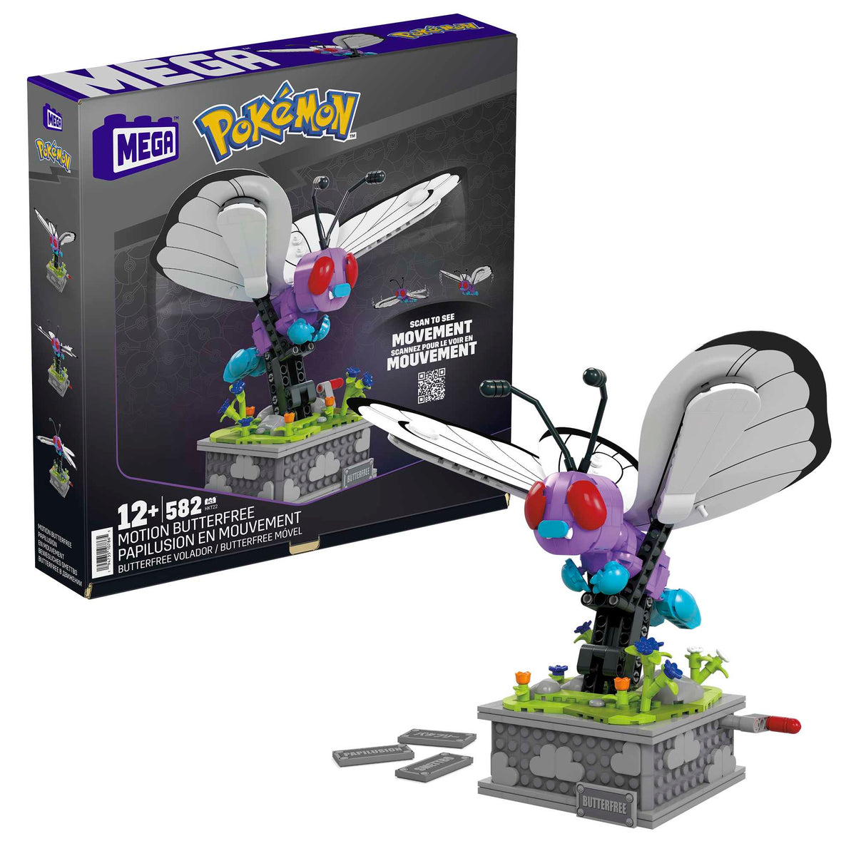 Mega™ Pokémon™ Papilusion en Mouvement