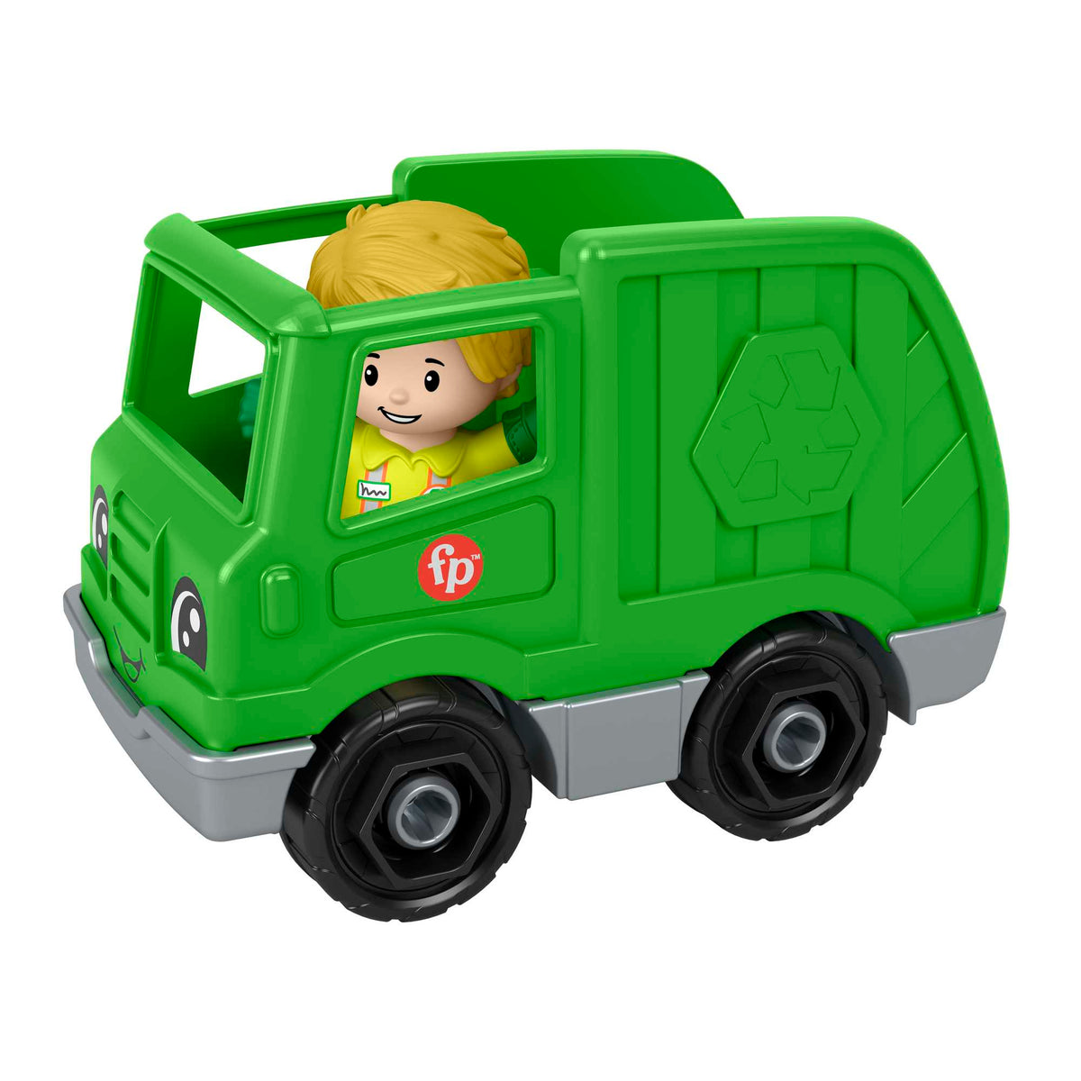 Fisher-Price Little People Recycle Truck & Character Figure Set For Toddlers, 2 Pieces