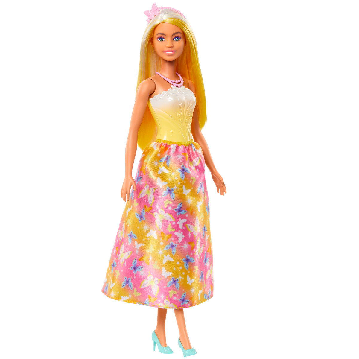 Barbie Fantasía Muñeca Doncella Vestido de Ensueño Amarillo