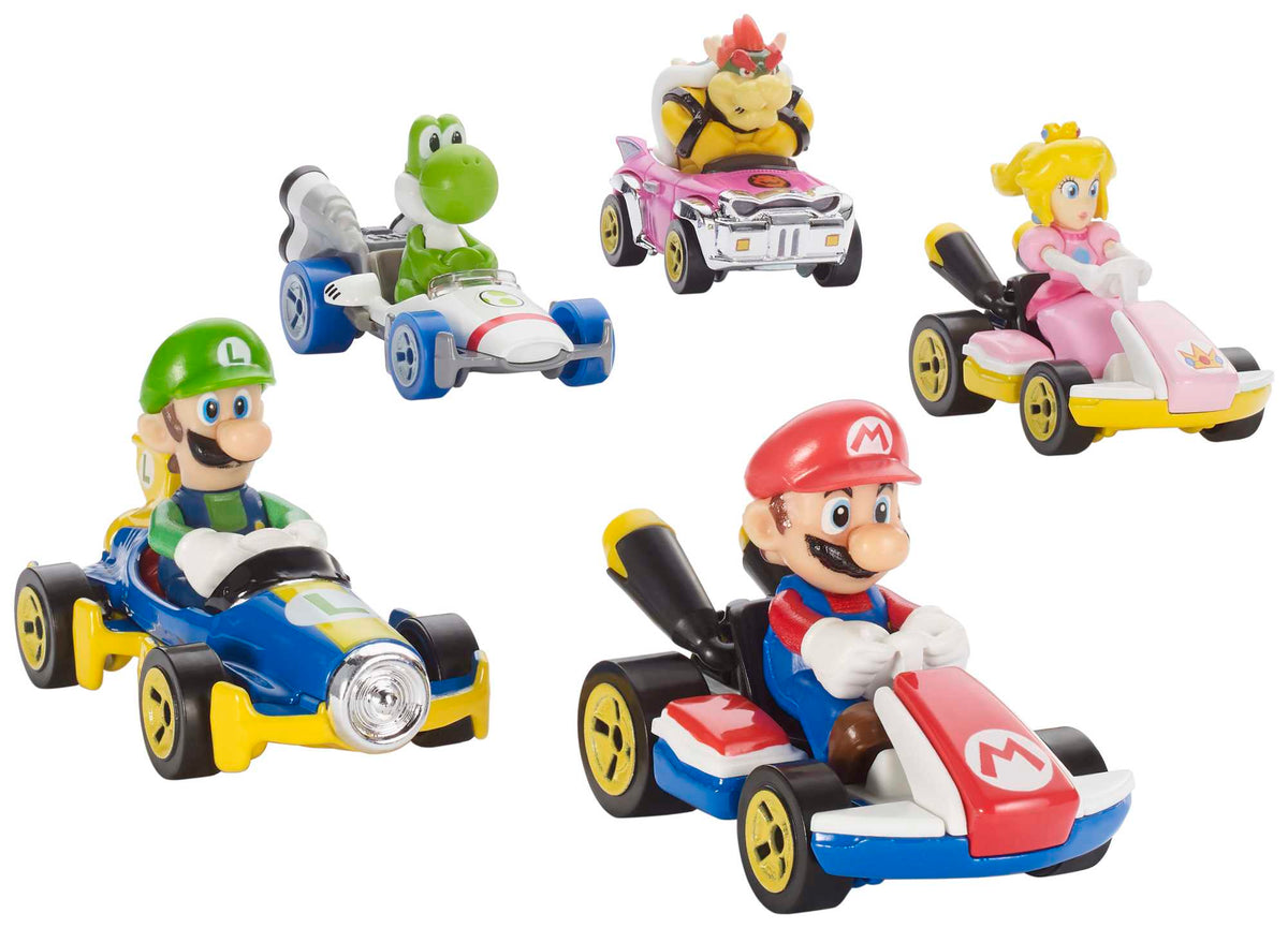 Hot Wheels Mario Kart Veículo de Brinquedo Kart Padrão Mario