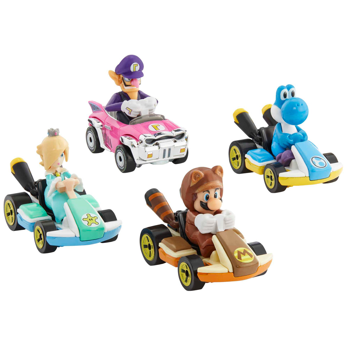 Hot Wheels Mario Kart Vehículo de Juguete Yoshi Azul Claro Estándar Kart