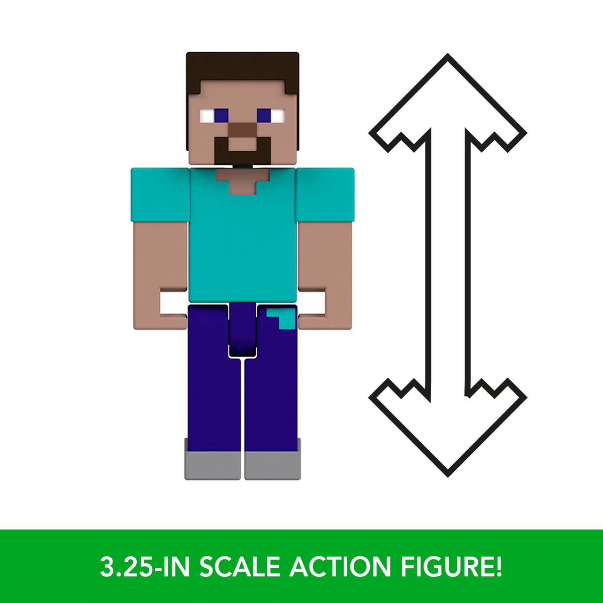 Minecraft Toys, 2-Pack Of Action Figures, Gifts For Kids