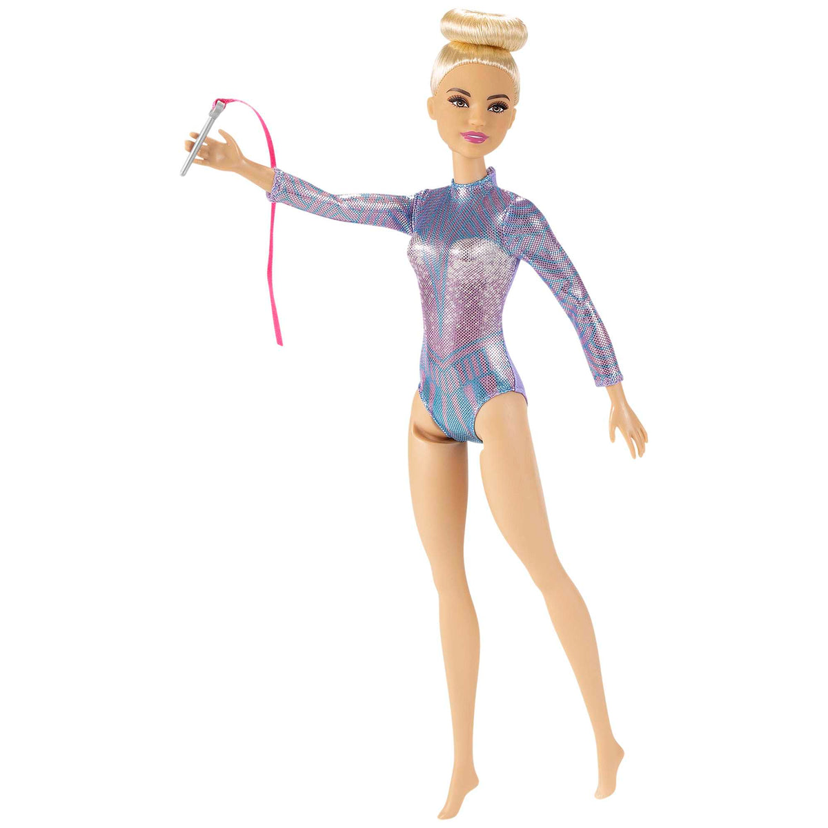 Barbie Rhythmic Gymnast Blonde Doll (12-In/30.40-Cm), Leotard & Accessories