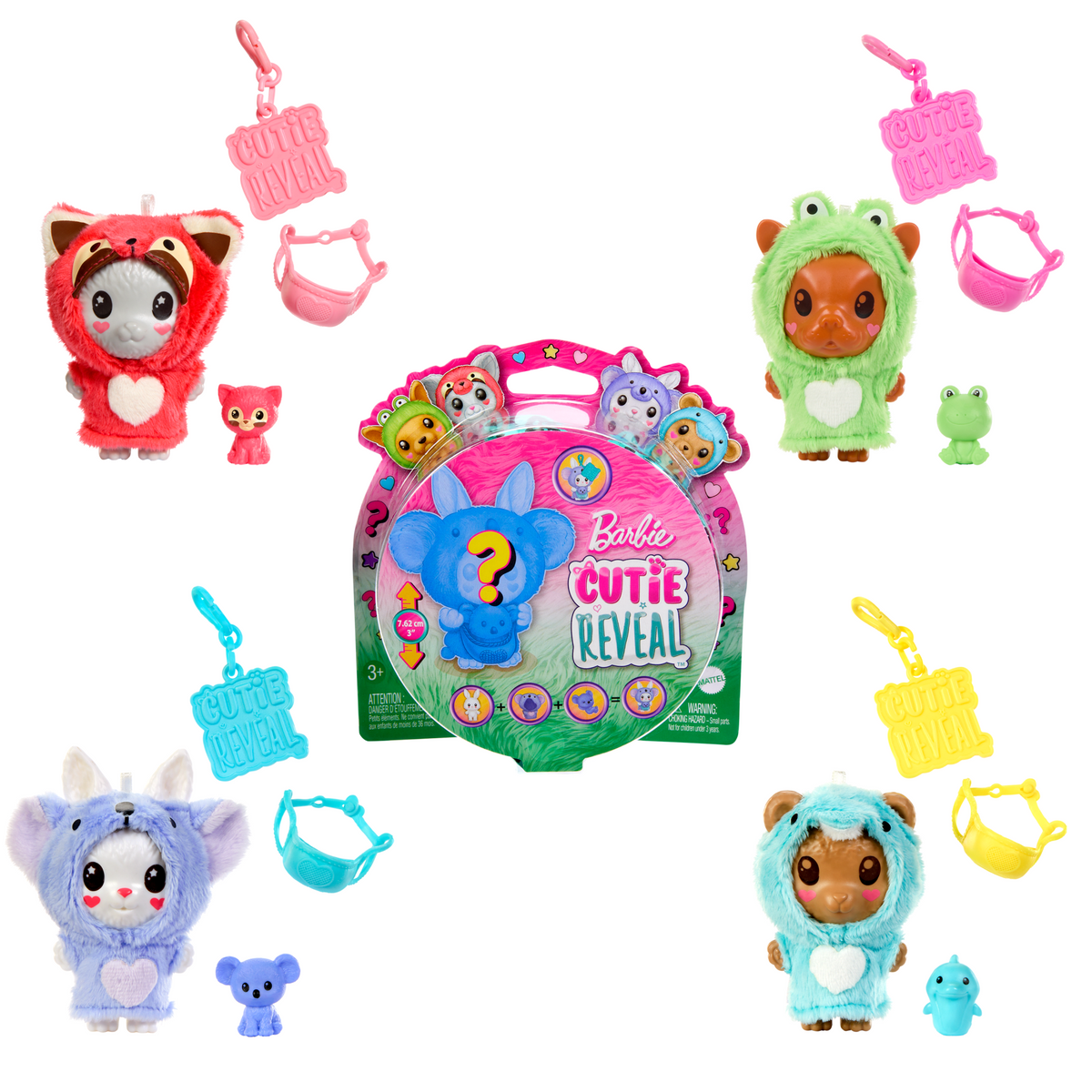 Barbie Cutie Reveal Costume-Themed Pet & Accessories With 5 Surprises including Mini Pet, Color Change & Clip