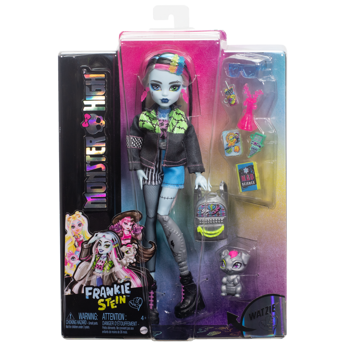 Monsterhigh-Poupée Frankie Stein-Poupée Avec Animal et Accessoires