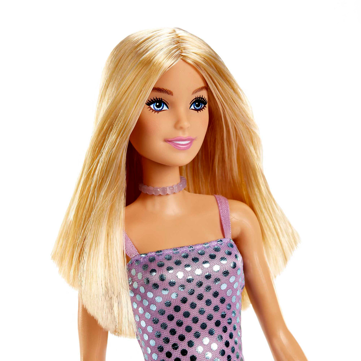 Barbie Doll, Kids Toys, Blonde in Lavender Metallic Dress