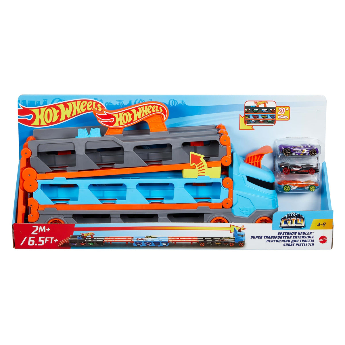Hot Wheels City Pista de Brinquedo Reboque de Pista de Corridas