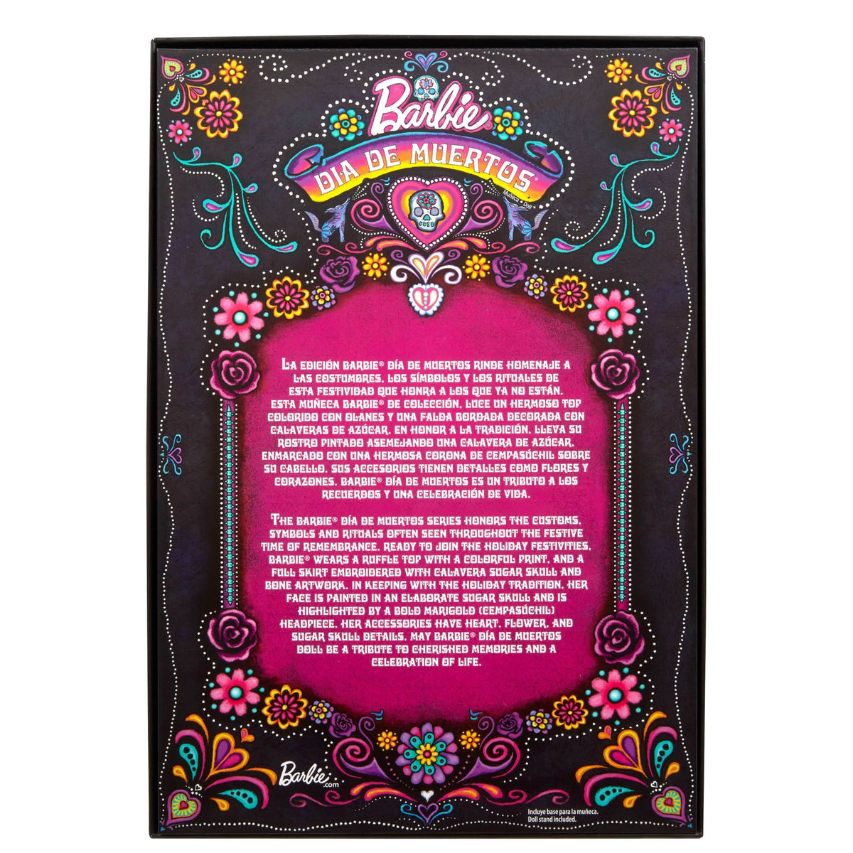 Barbie Signature Día De Muertos 2024 Collectible Doll in Ruffled Black Gown