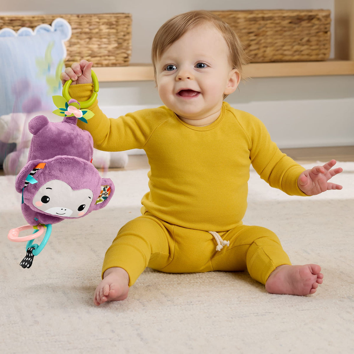Fisher-Price  Singe Violet Chanteur, Jouet Pour Poussettes