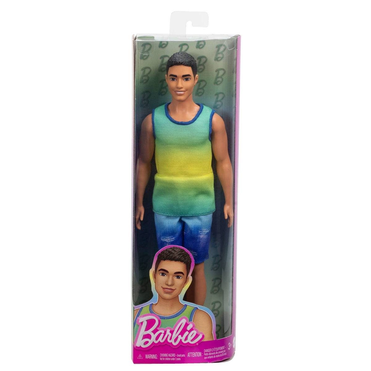 Barbie Fashionistas Ken Doll #236 in Ombre Tank And Jean Shorts, Black Hair