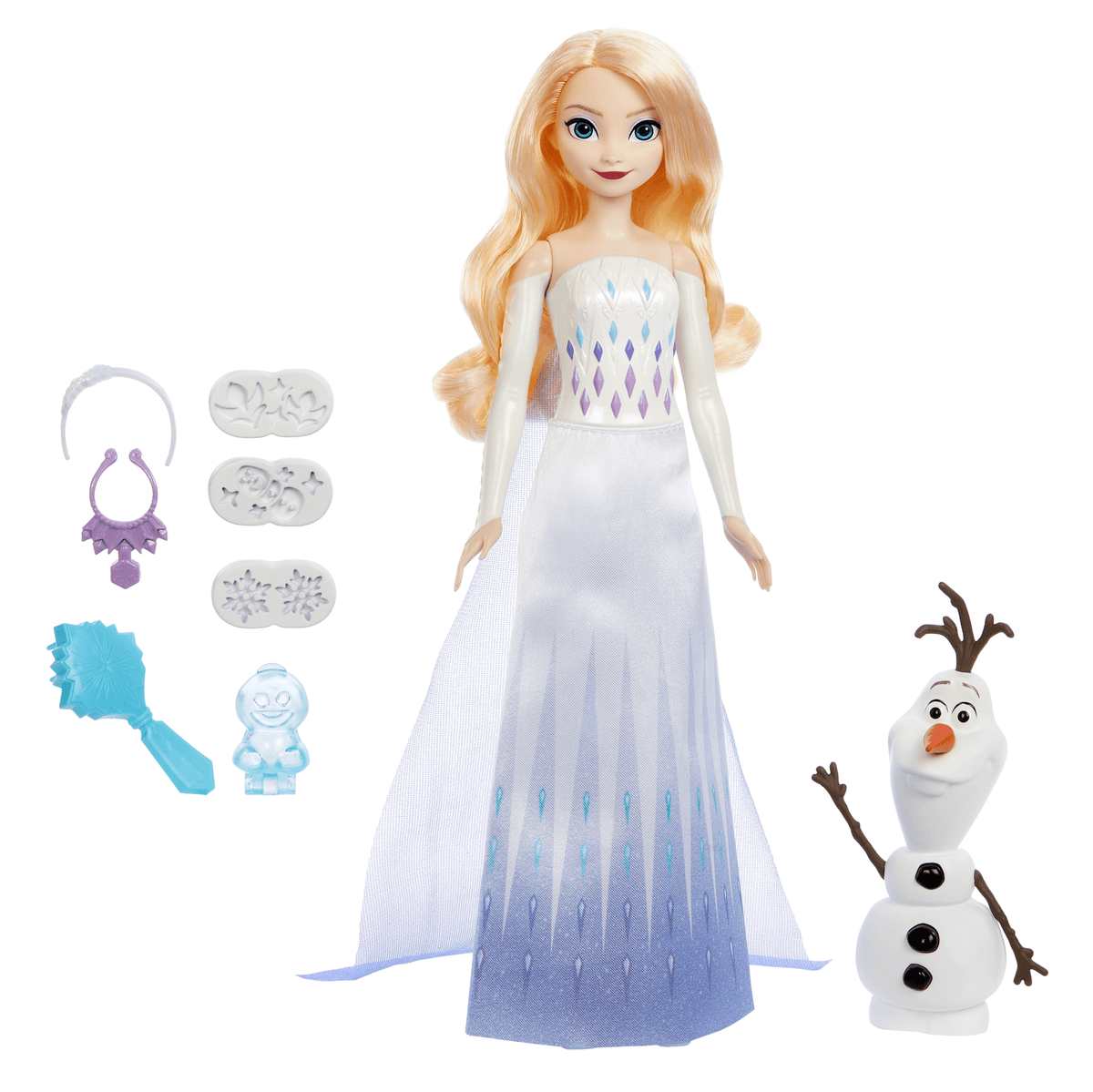 Disney Frozen Elsa & Olaf Adventures With Elsa Doll, Olaf Figure, Moldable Sand & 4 Stampers