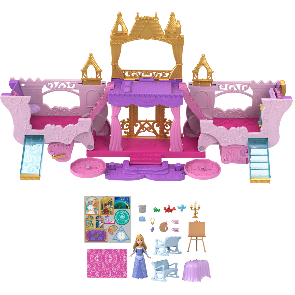 Princesses Disney-Calèche et Château-Coffret Avec Poupée Aurore