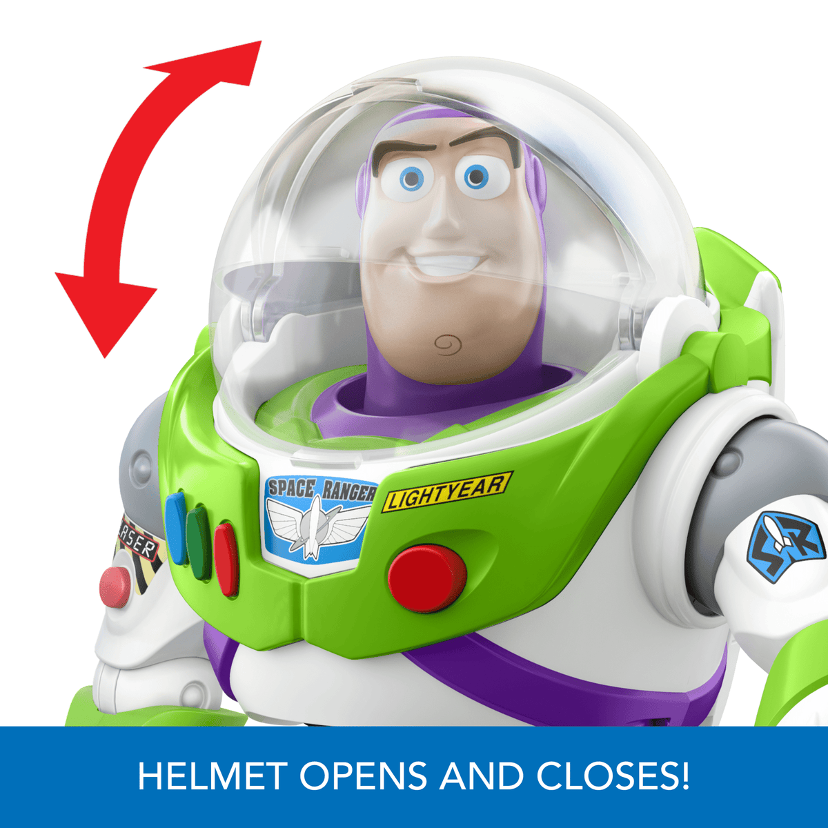 Disney And Pixar Toy Story Buzz Lightyear 10-Inch Action Figure Toy With Rocket & Sounds