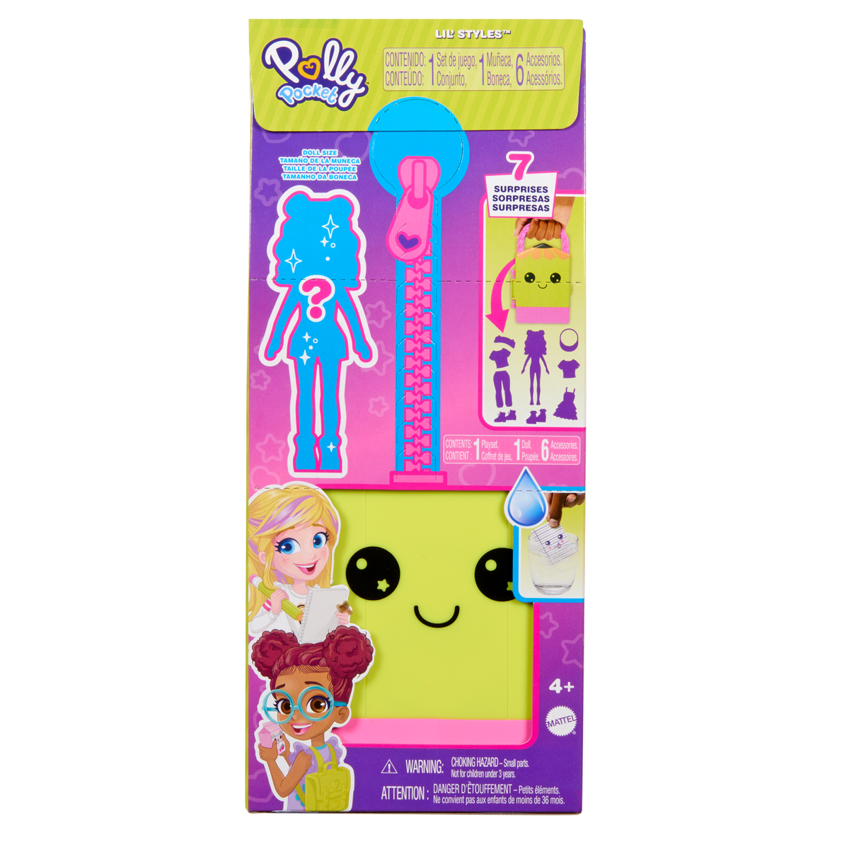 Polly Pocket  Coffret de Jeu et Poupée  Mini Looks, Poupée 7,62Cm